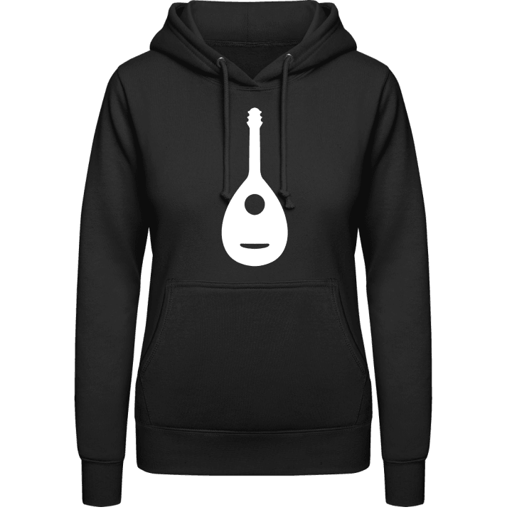 Mandolin Instrument Silhouette Hoodie för kvinnor contain pic