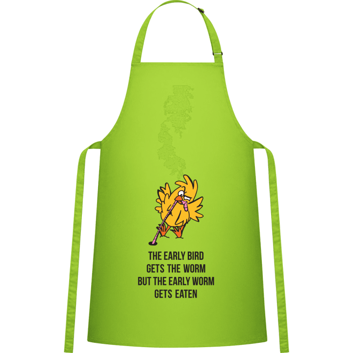 The Early Bird vs. The Early Worm Kitchen Apron 0 image