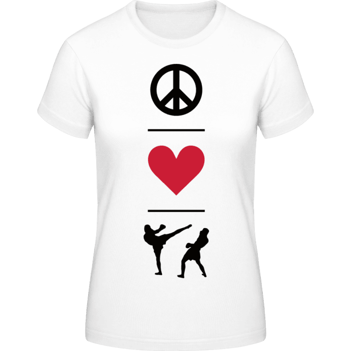 Peace Love Muay Thai T-skjorte for kvinner contain pic