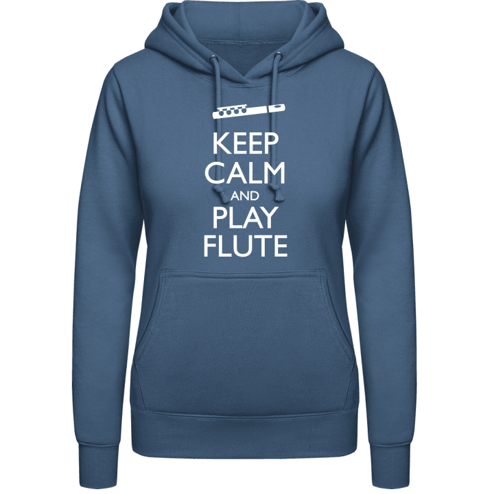 Keep Calm And Play Flute Sudadera con capucha para mujer contain pic