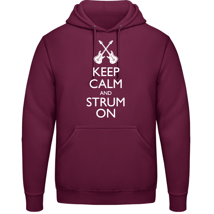 Keep Calm And Strum On Huvtröja contain pic