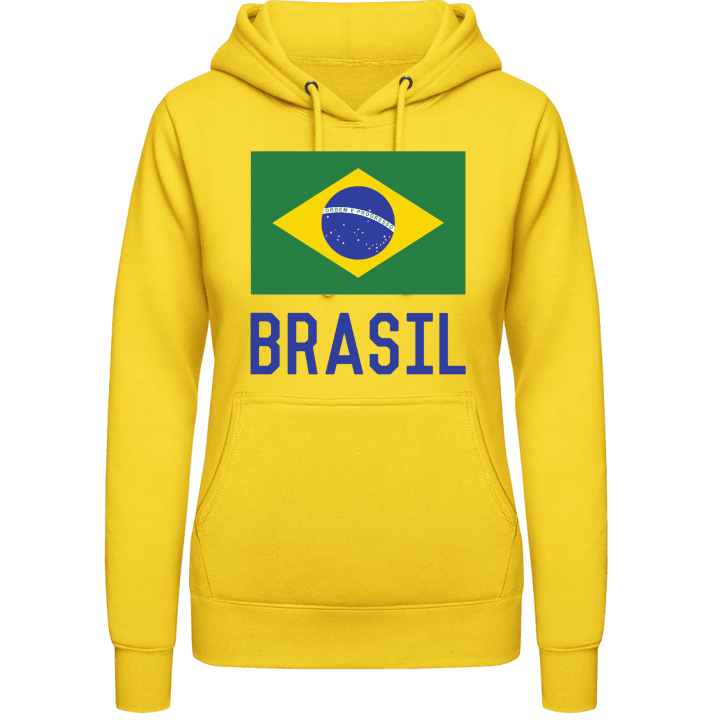 Brasilian Flag Hoodie för kvinnor 0 image