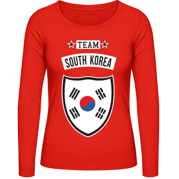 Team South Korea Vrouwen Lange Mouw Shirt contain pic