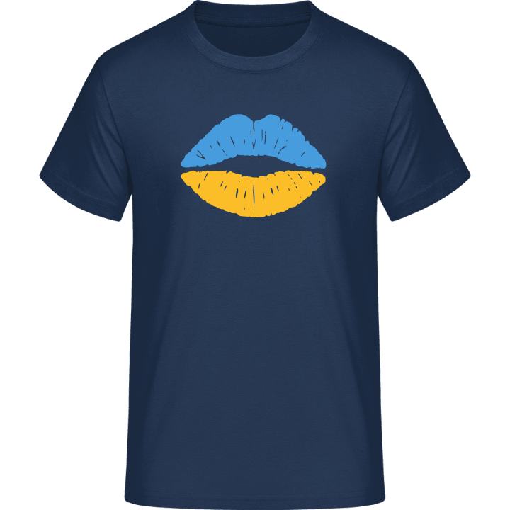 Ukraine Kiss Flag T-skjorte contain pic