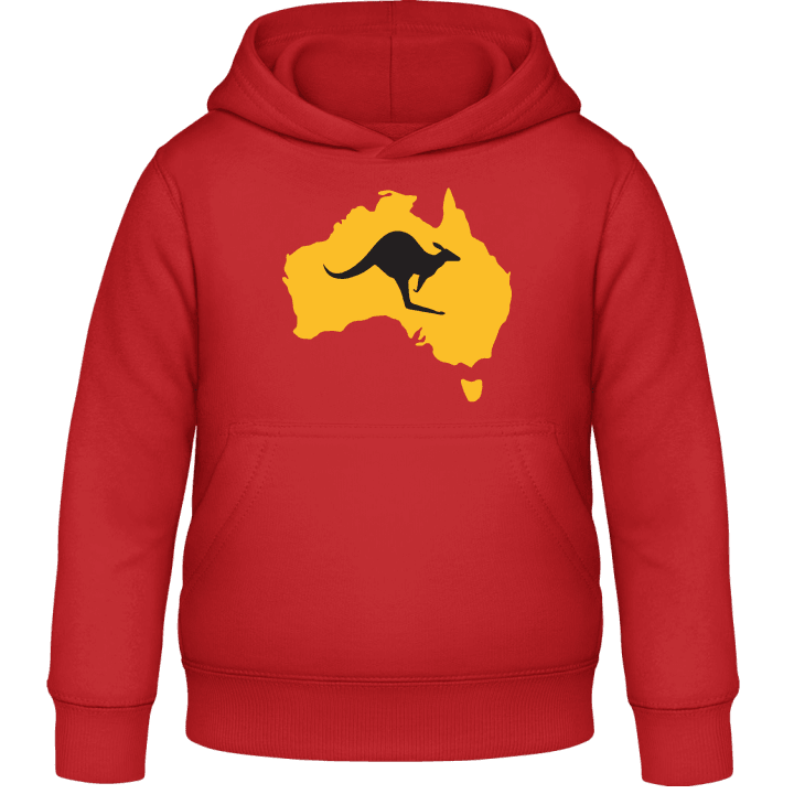 Australian Map with Kangaroo Kids Hoodie contain pic