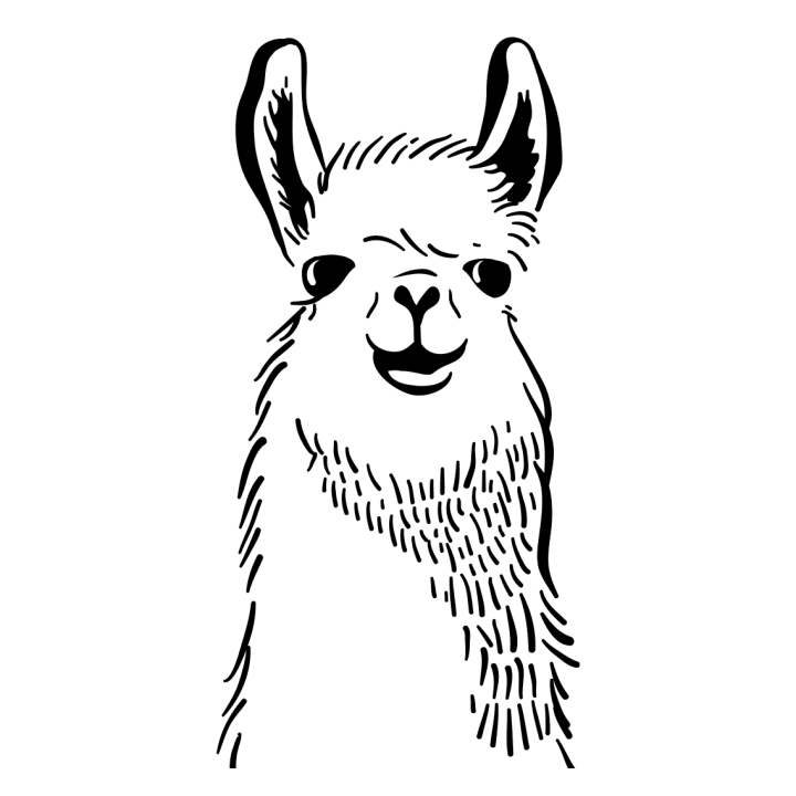 Llama Line Illustration Langermet skjorte for kvinner 0 image