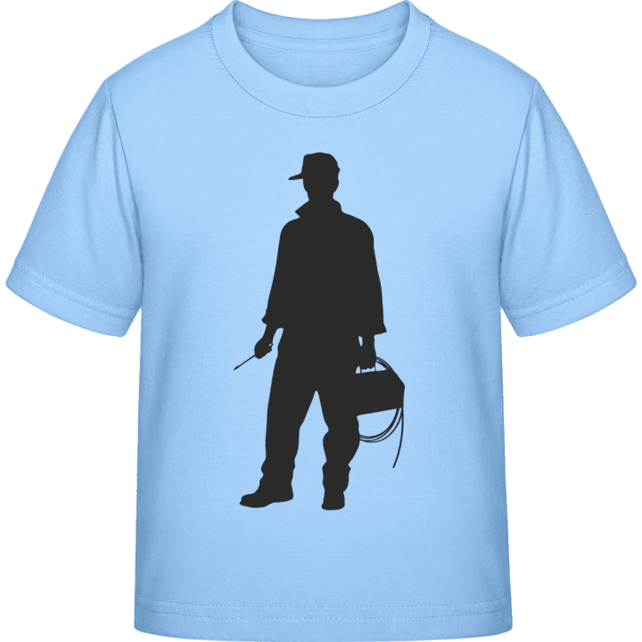 Electrician Silhouette Camiseta infantil contain pic