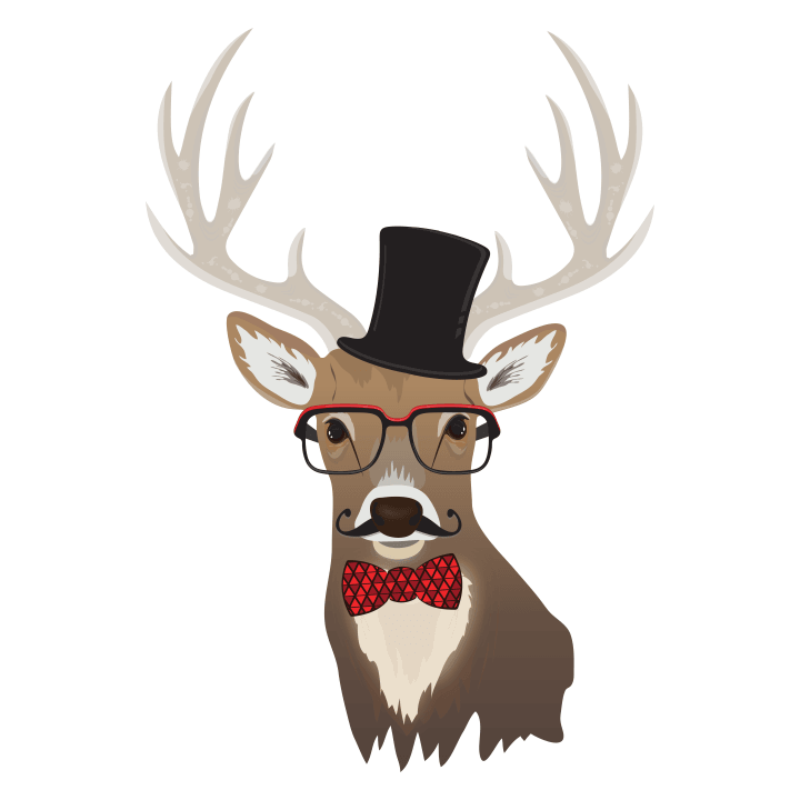 Mustache Deer Stag T-shirt à manches longues 0 image