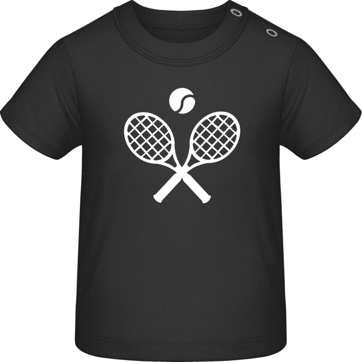 Crossed Tennis Raquets Camiseta de bebé contain pic