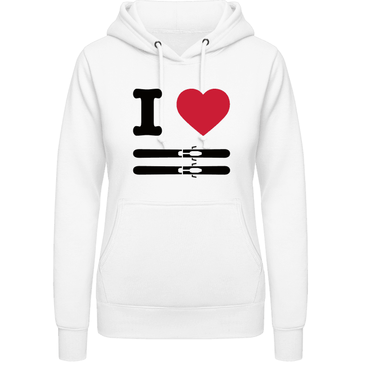 I Heart Skiing Sweat à capuche pour femme contain pic