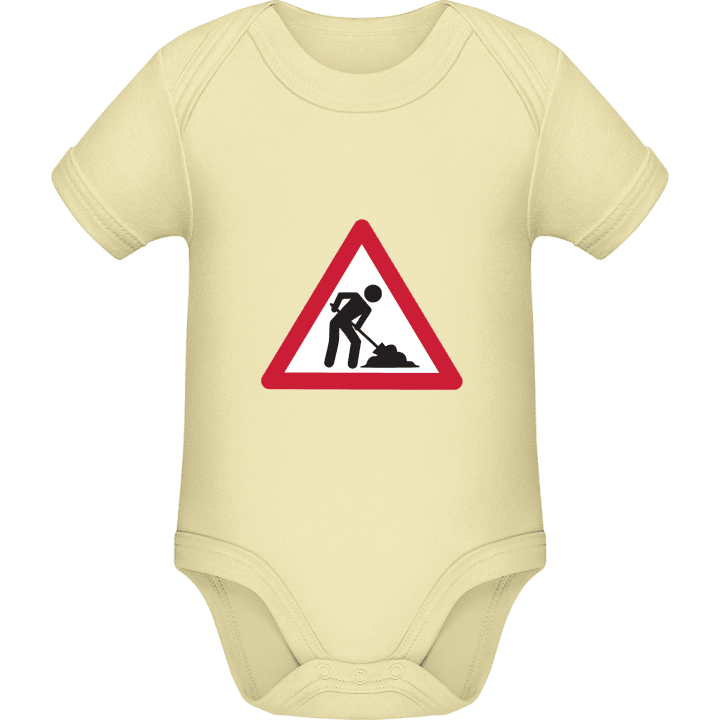 Construction Site Warning Baby Romper 0 image