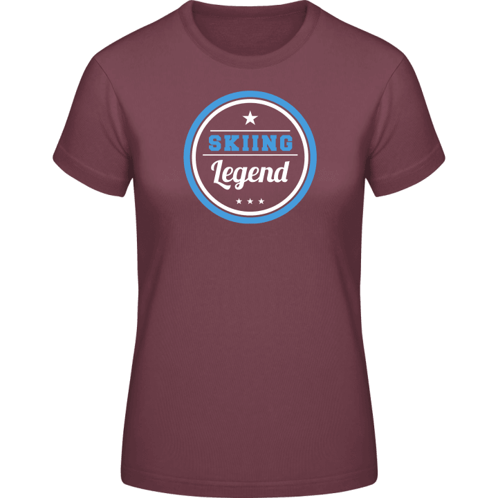 Skiing Legend T-skjorte for kvinner contain pic