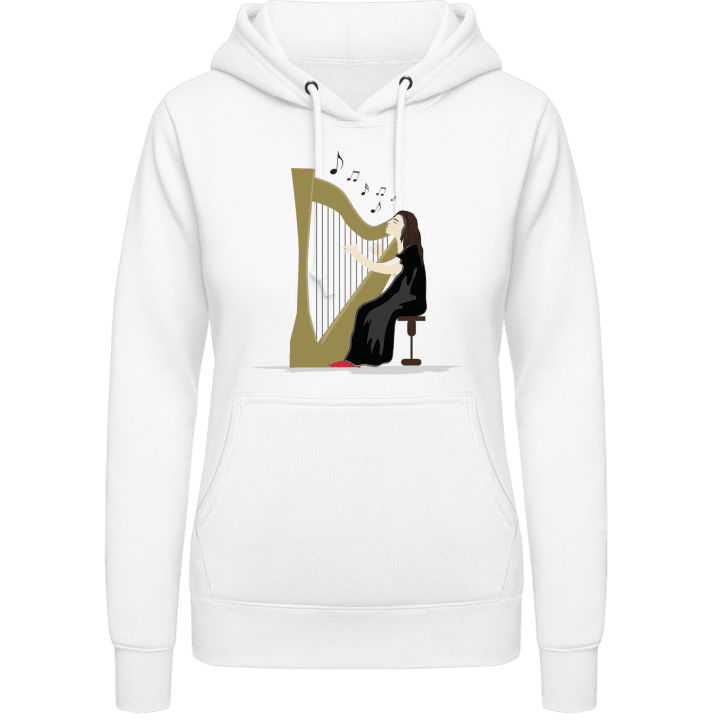 Harp Playing Woman Vrouwen Hoodie contain pic