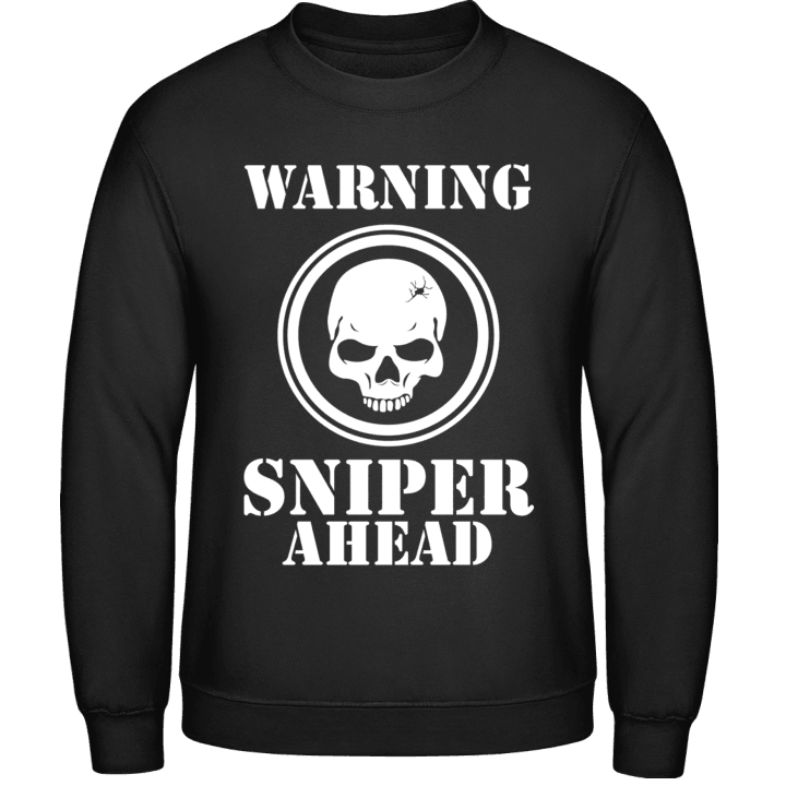 Warning Skull Sniper Ahead Sweatshirt 0 image