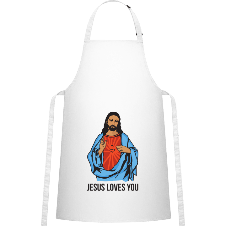 Jesus Loves You Delantal de cocina contain pic