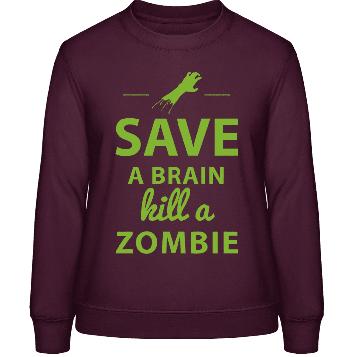 Save A Brain Kill A Zombie Felpa donna 0 image