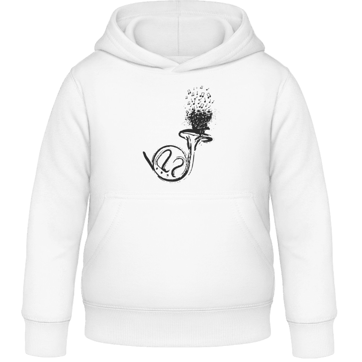 French Horn Illustration Barn Hoodie contain pic