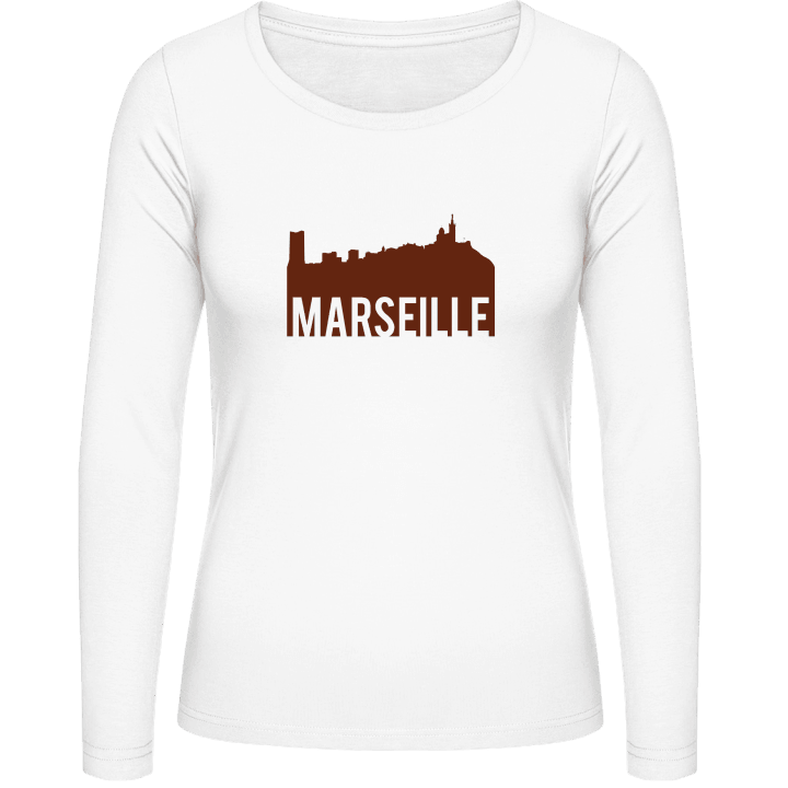 Marseille Skyline Langermet skjorte for kvinner contain pic