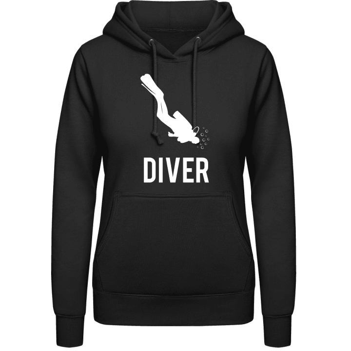 Scuba Diver Vrouwen Hoodie contain pic