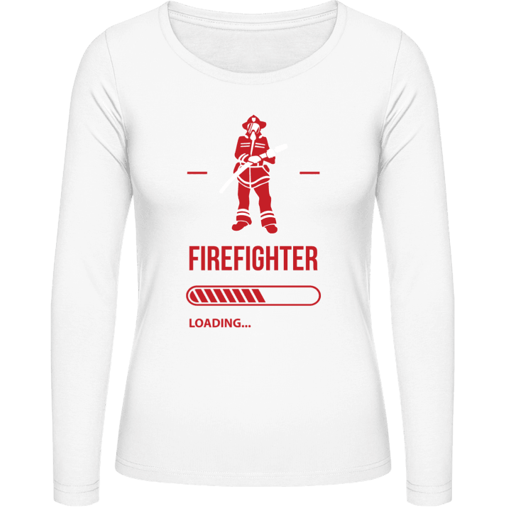 Firefighter Loading Langermet skjorte for kvinner contain pic