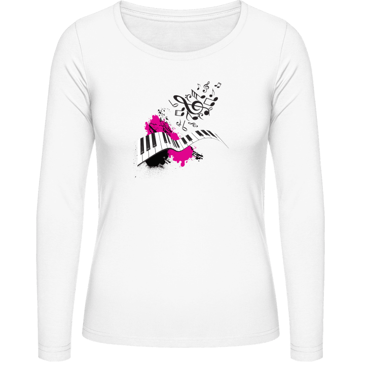 Piano Music T-shirt à manches longues pour femmes contain pic
