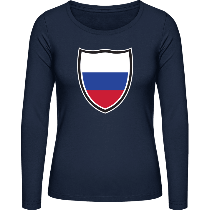 Russian Flag Shield Frauen Langarmshirt 0 image