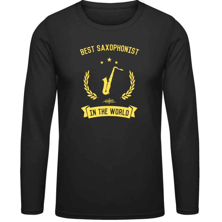 Best Saxophonist in The World Langermet skjorte contain pic