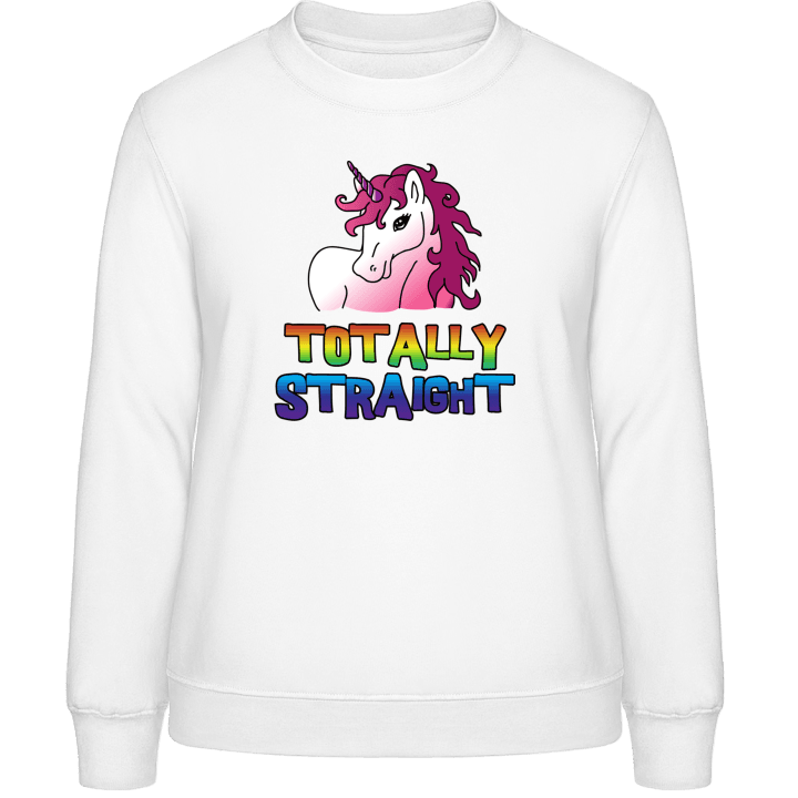 Totally Straight Unicorn Frauen Sweatshirt contain pic