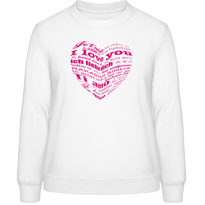 I Love You Languages Sweatshirt för kvinnor contain pic