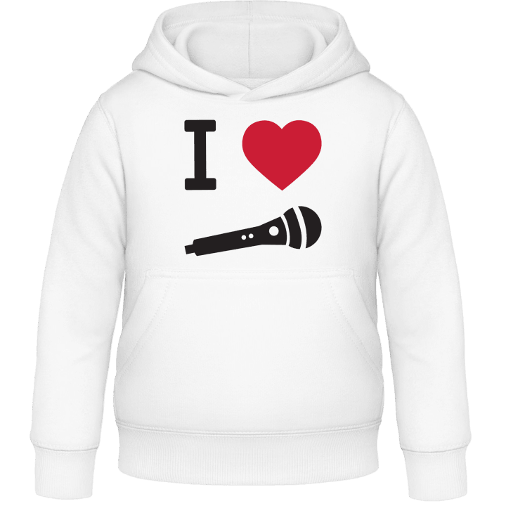 I Heart Singing Michrophone Kids Hoodie contain pic