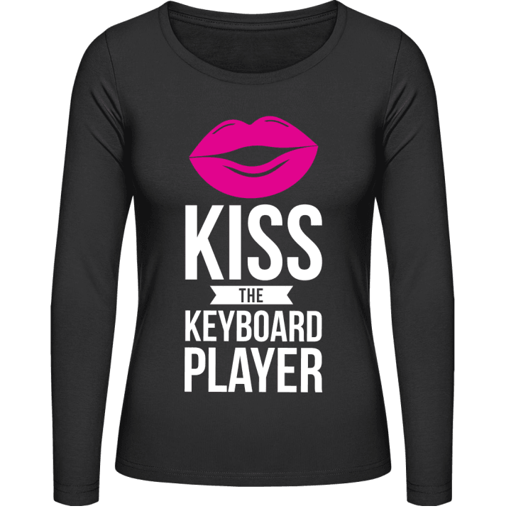 Kiss The Keyboard Player Langermet skjorte for kvinner contain pic