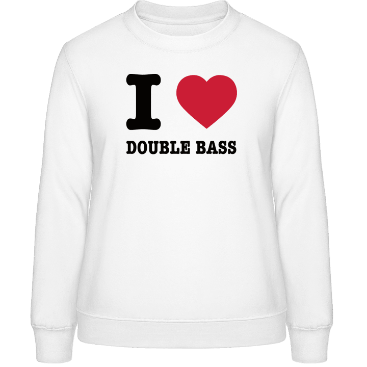 I Heart Double Bass Sweatshirt för kvinnor contain pic