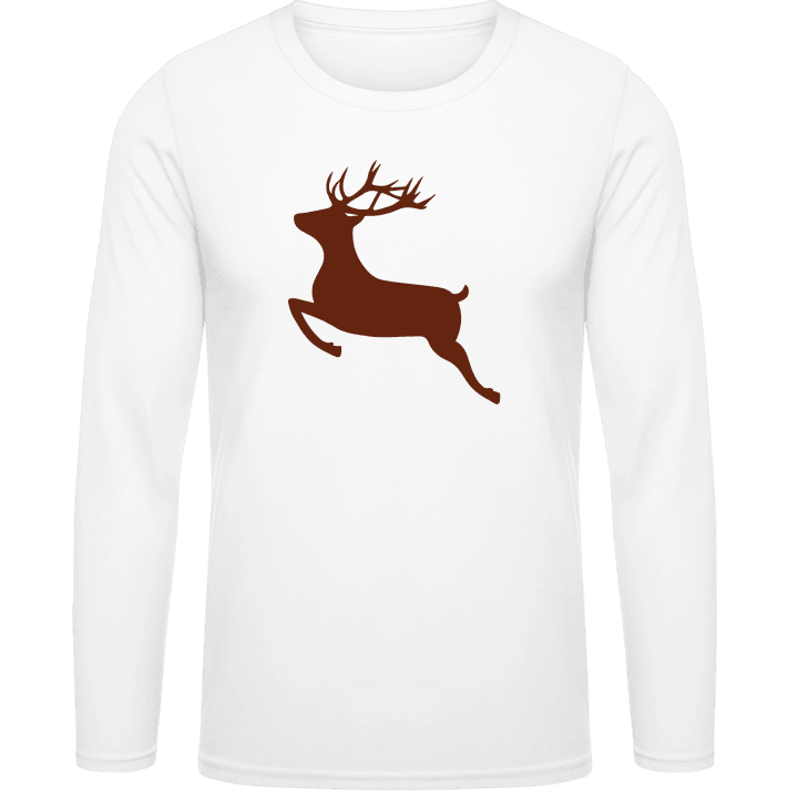 Jumping Deer Silhouette Long Sleeve Shirt 0 image
