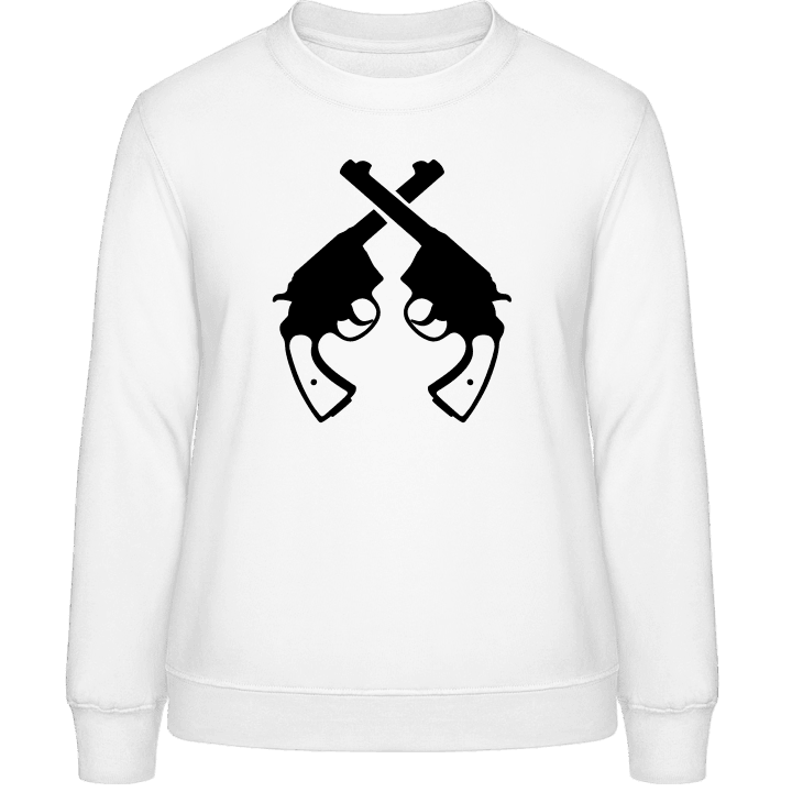 Crossed Pistols Western Style Sweatshirt för kvinnor contain pic