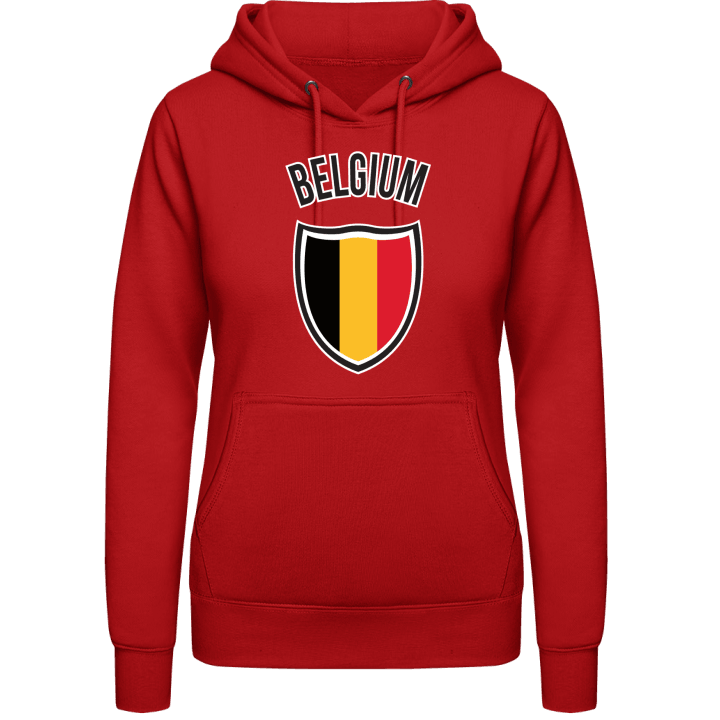 Belgium Flag Shield Hoodie för kvinnor 0 image