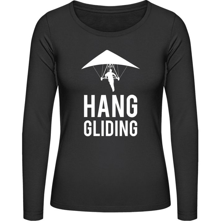 Hang Gliding Logo Langermet skjorte for kvinner contain pic