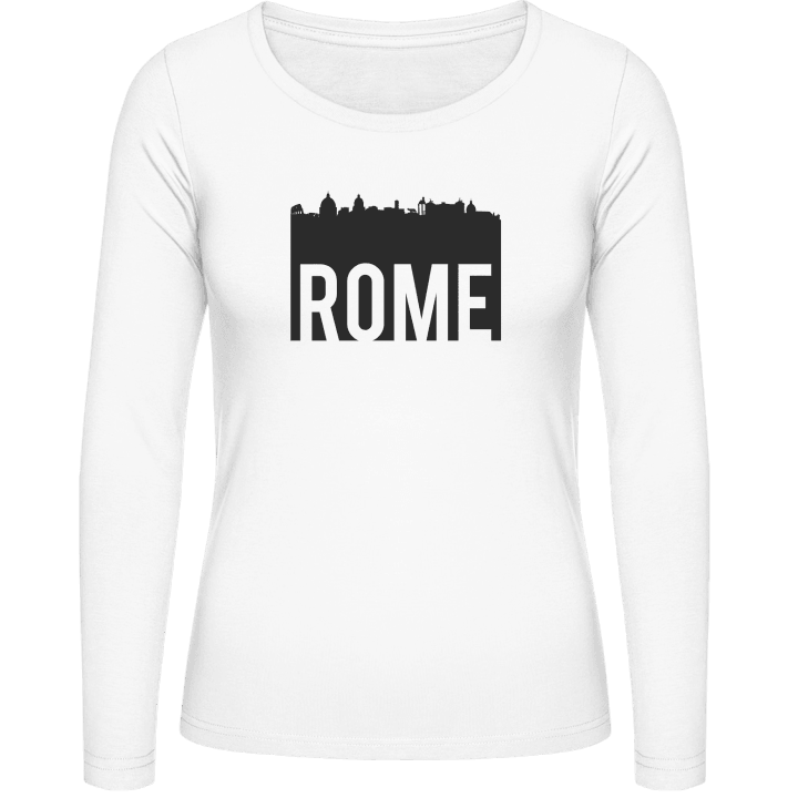 Rome City Skyline Langermet skjorte for kvinner contain pic