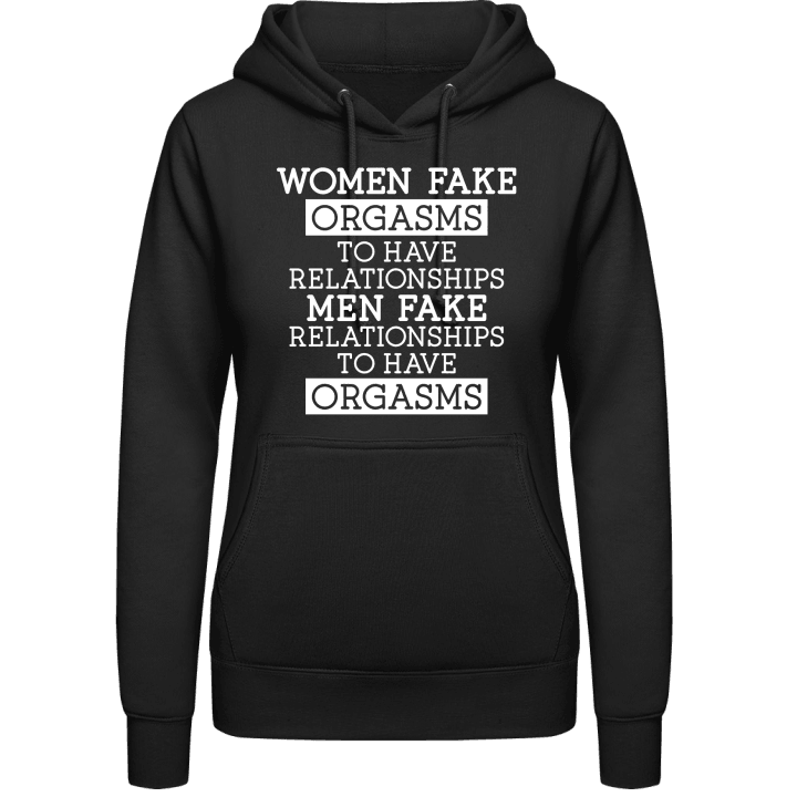 Woman Fakes Orgasms Vrouwen Hoodie contain pic
