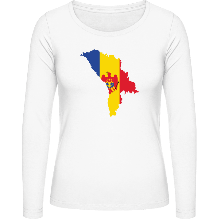 Moldova Map Crest Vrouwen Lange Mouw Shirt contain pic