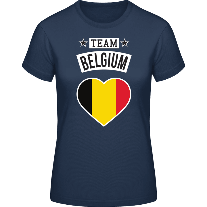 Team Belgium Heart T-shirt för kvinnor 0 image