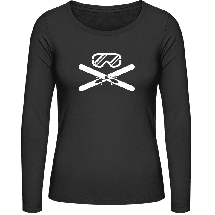 Ski Equipment Crossed Langermet skjorte for kvinner contain pic