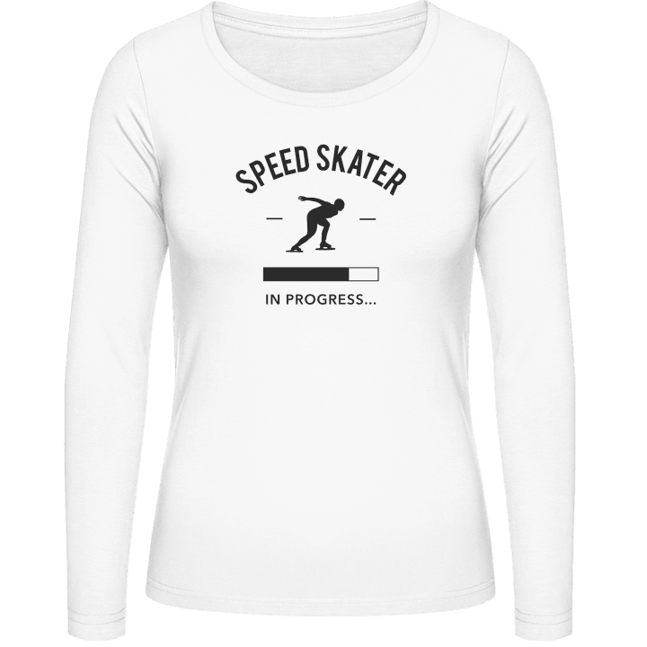 Speed Skater in Progress Frauen Langarmshirt contain pic
