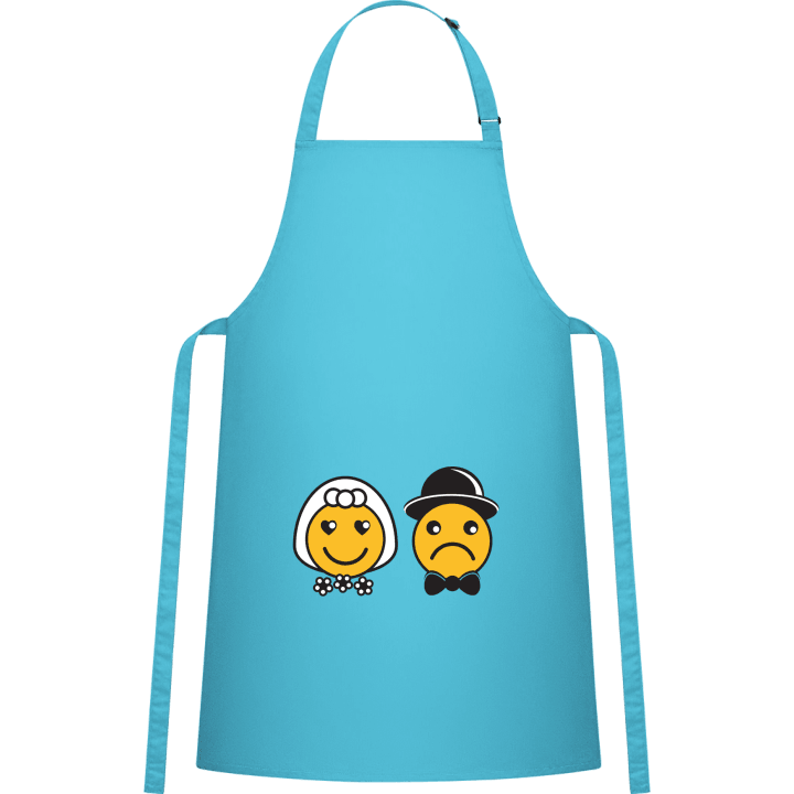 Bride and Groom Smiley Faces Kitchen Apron contain pic