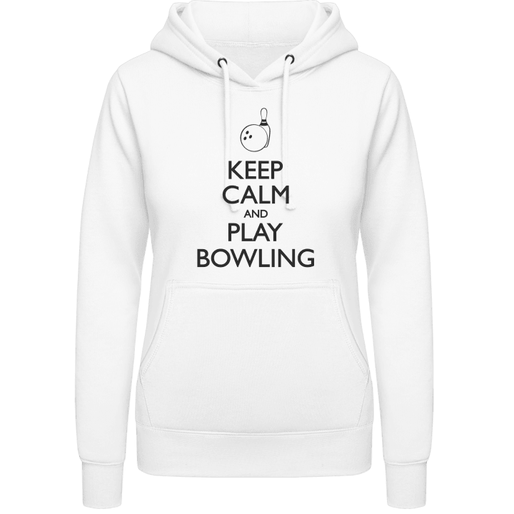 Keep Calm and Play Bowling Hoodie för kvinnor contain pic
