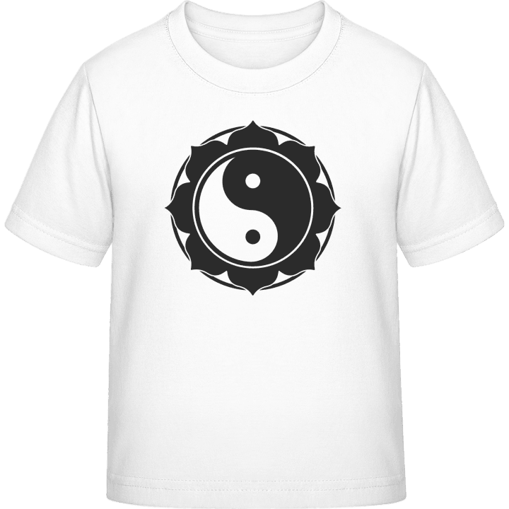 Yin And Yang Flower T-skjorte for barn contain pic