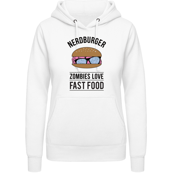 Nerdburger Zombies love Fast Food Frauen Kapuzenpulli contain pic