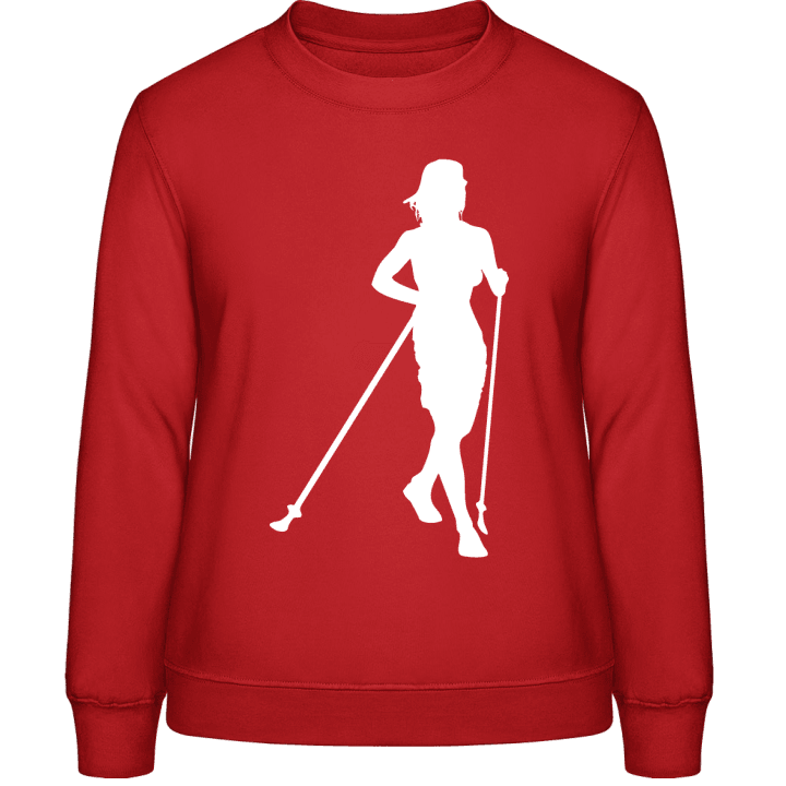 Nordic Walking Woman Frauen Sweatshirt contain pic