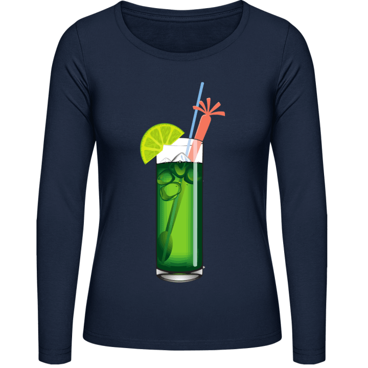 Green Cocktail Vrouwen Lange Mouw Shirt contain pic