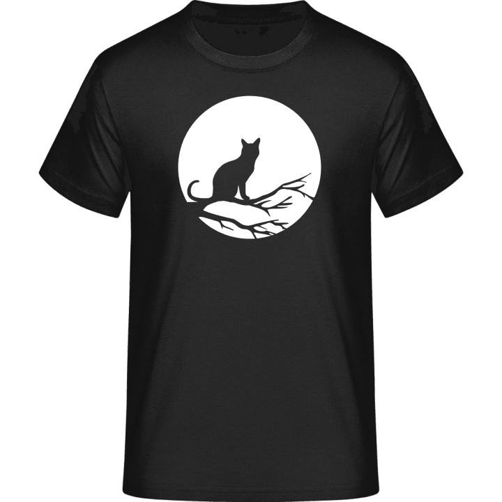 Cat in Moonlight T-skjorte 0 image