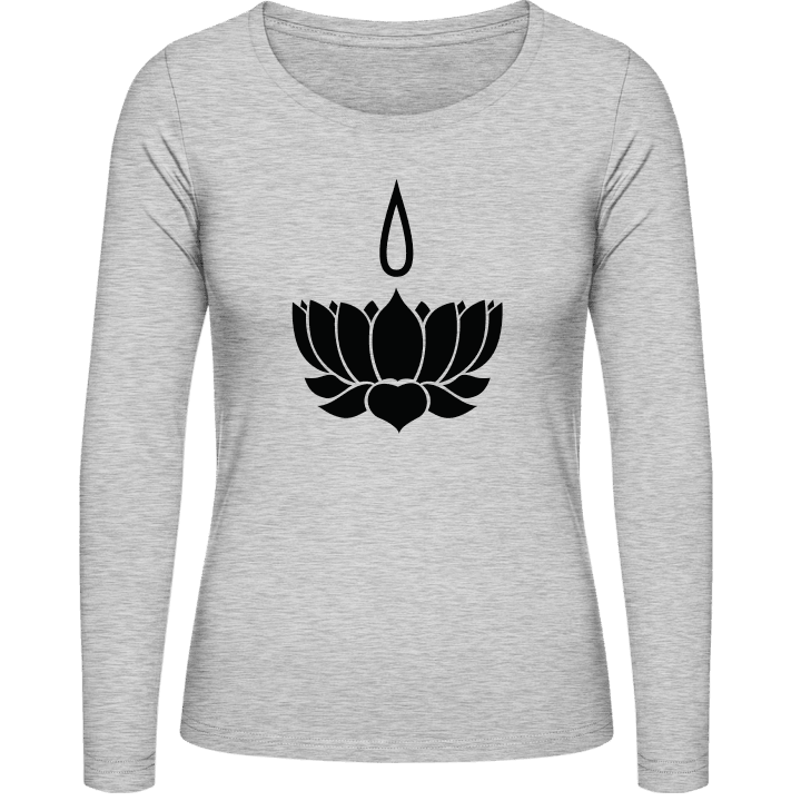 Ayyavali Lotus Flower T-shirt à manches longues pour femmes contain pic